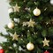 12 Pack 3D Glitter Gold Star Ornaments Christmas Tree Fall Decorations for Home